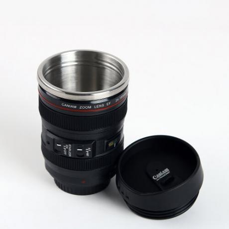 Чаша във формата на фото обектив тип Canon