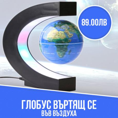 Глобус въртящ се във въздуха